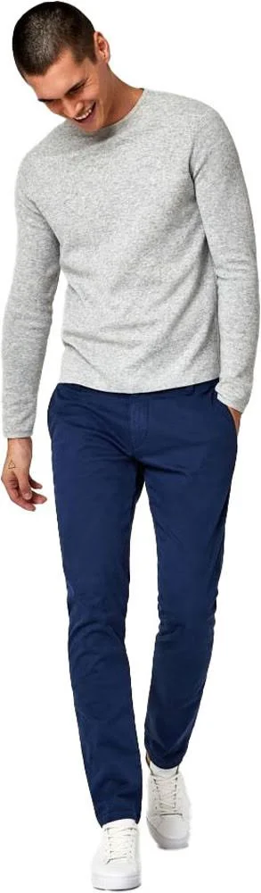 Mavi Men's Johnny Slim Chino in Marine Blue Twill, Men's Pants