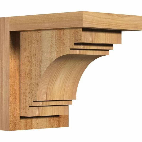 8x22W x 14x22D x 26x22H Pescadero Rough Sawn Corbel w/Backplate, Western Red Cedar