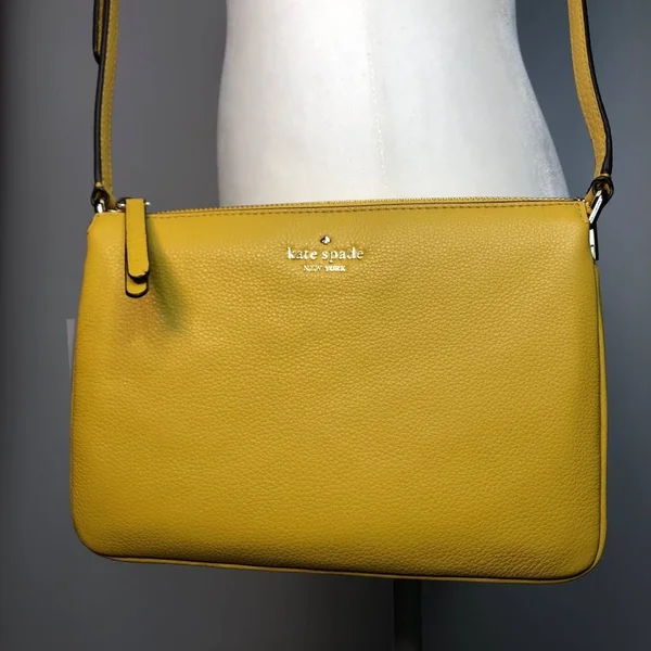 Kate Spade New York Triple Gusset Crossbody (Gold Yarrow)