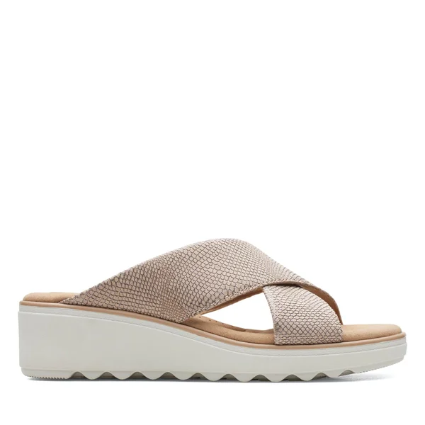 Clarks Women's Collection Jillian Gem Sandals - Beige Lizard
