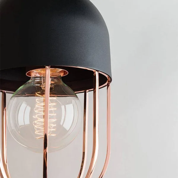 Hudson Valley Haley One Light Pendant - Aged Brass/Black Finish