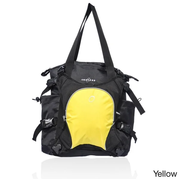Obersee Innsbruck Diaper Bag Tote with Cooler - Black/Red