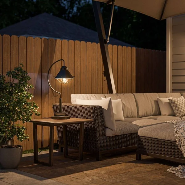 Kenroy Home 33154ORB Harbour Outdoor Table Lamp in Oil Rubbed Bronze