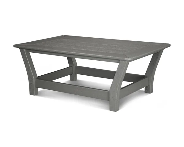 POLYWOOD Harbour Slat Coffee Table Slate Grey, 44" x 16.75" x 27"