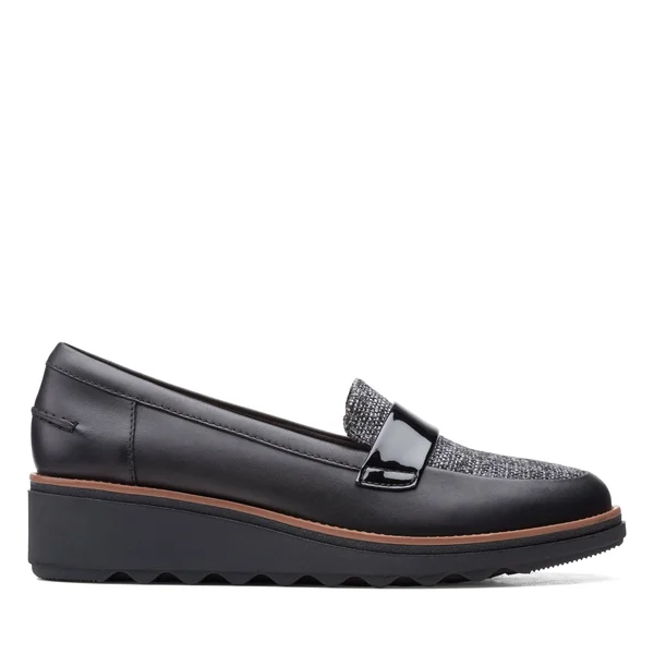 Clarks Collection Women's Sharon Gracie Loafers - Black Tweed