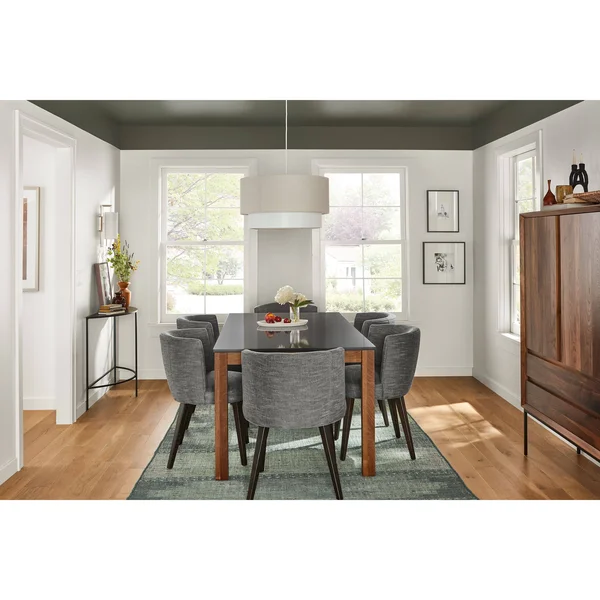 Room & Board, Modern Slim Half-Round Console Table 6D 18W 29h in Indigo Blue