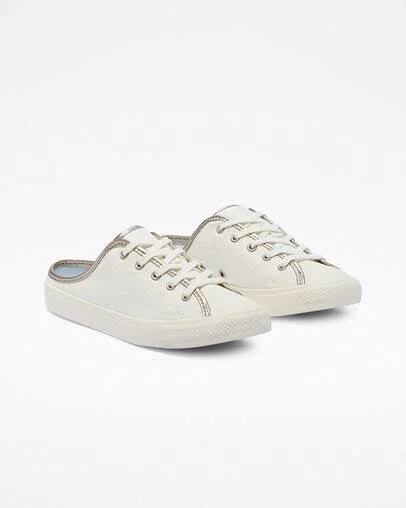 Converse Chuck Taylor All Star Dainty Sneaker Mule, Size 9.5 in Egret/Light Gold at Nordstrom