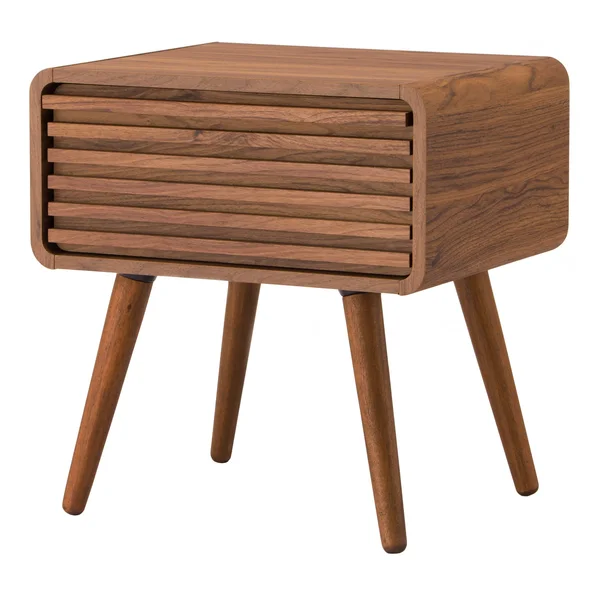 New Pacific Direct Wilson Slat Side Table - Walnut