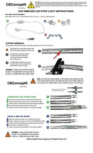 Cbconcept UL Listed - 164 Feet, 18000 Lumen, 4000K Soft White, Dimmable, 120V AC Flexible Flat LED Strip Rope Light, 3000 Units 3