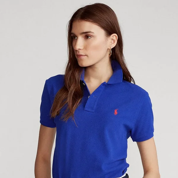 Ralph Lauren Women's Classic Fit Mesh Polo Shirt - Size S in Heritage Royal