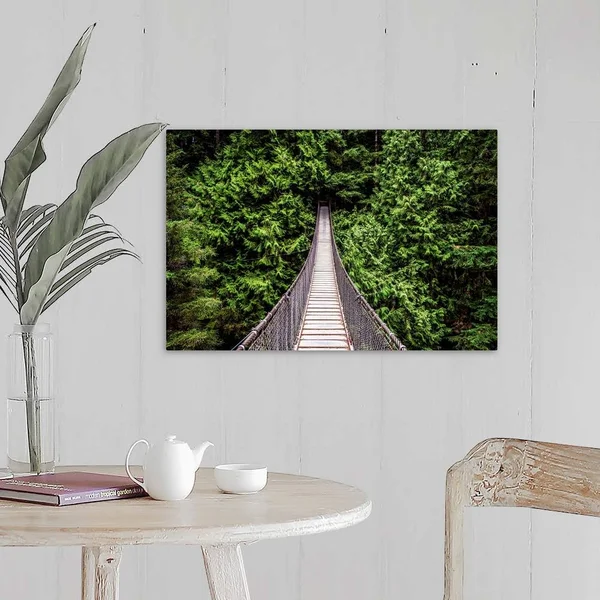 Capilano Suspension Bridge - North Vancouver, British Columbia, Canada, Canvas Wall Art, 24x16, Great Big Canvas