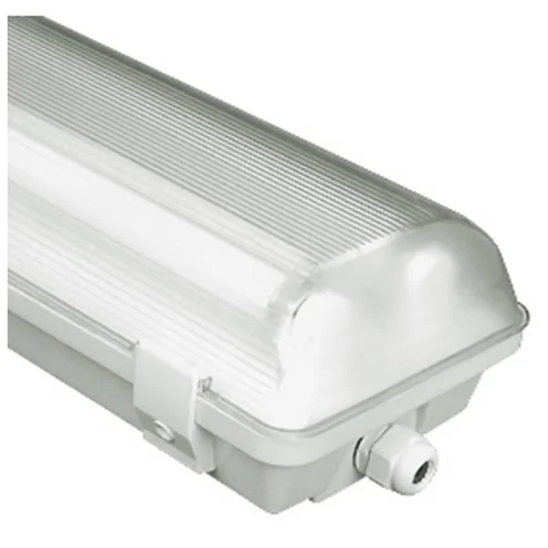 LED Ready IP65 4 ft. Vapor Tight Fixture operates 2 LED Lamps Acrylic Lens Plt 57739