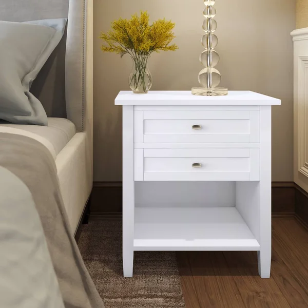 24x22 Norfolk Solid Wood Nightstand White - Wyndenhall