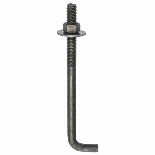 Plain Steel Bent Anchor Bolt: 5/8x22-11 Thread size, 18 in Shank LG, 4 in Thread LG, 3 in Hook LG, Nut/Washer, 25 Pk 45192