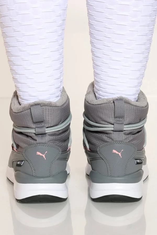 Puma Adela Puretex Women's Winter Boots - 10, Steel Gray/Puma White