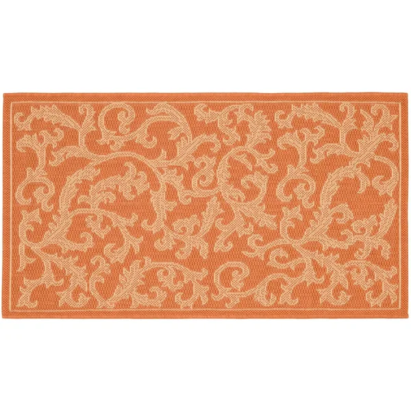 Safavieh Courtyard CY2653-3202 2&3x22 x 14&0x22 Runner Terracotta, Natural Area Rug