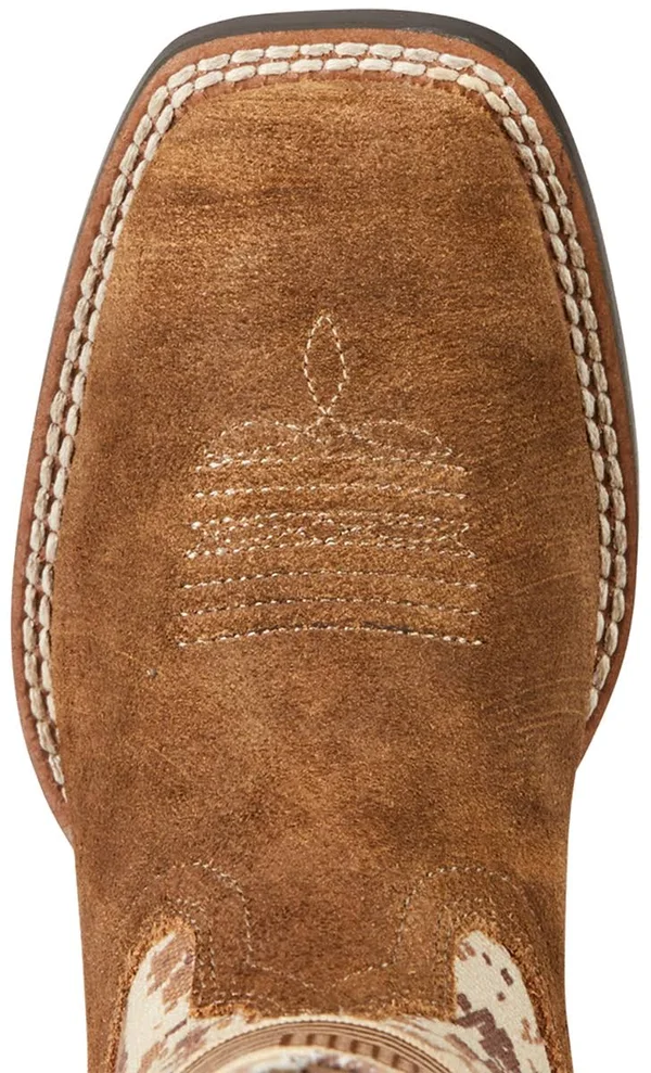 Ariat Kids& Patriot Square Toe Western Boots - Kids Unisex, Size: 4 Big Kids, Antique Mocha/Sand Camo Print