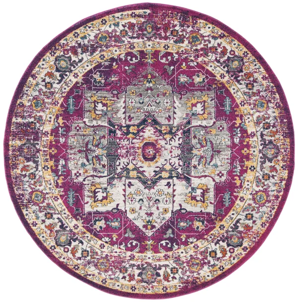 Safavieh Evoke EVK275R 6&7x22 x 9&0x22 Fuchsia, Ivory Area Rug