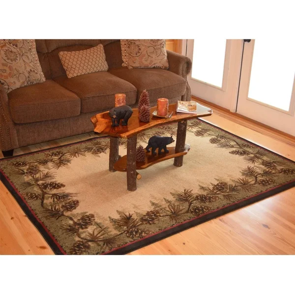 Mayberry Rug AD3823 8x10ov 7 ft. 10 in. x 9 ft. 10 in. Oval American Destination Mount Le Conte Area Rug Multi Color