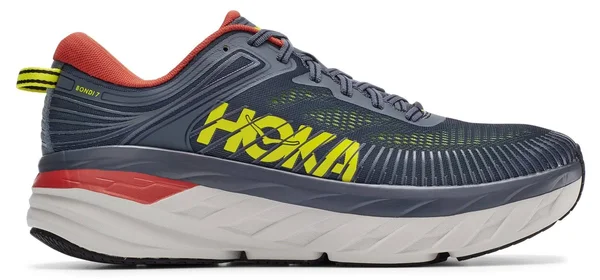 Hoka One One Men's Bondi (Wide) 7 Turbulence-Chili, 7