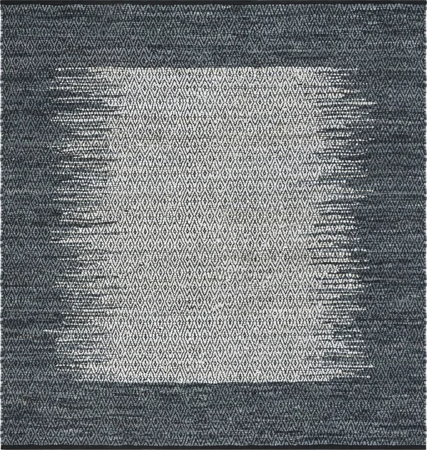 Safavieh Vintage Leather VTL387B 6&0x22 x 6&0x22 Round Light Grey, Charcoal Area Rug