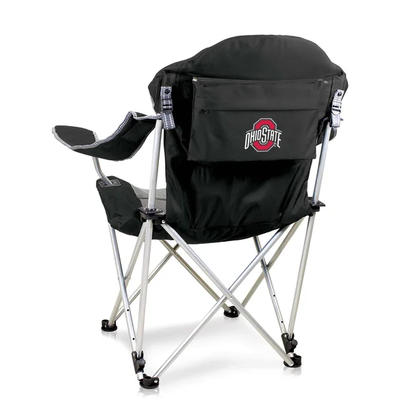 Black Ohio State Buckeyes Reclining Camp Chair