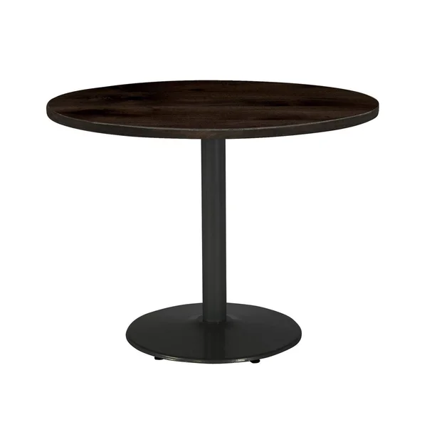 KFI Urban Loft 42 inch Round Top Table, Barnwood, Round Black Base