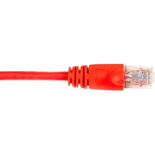 Black Box Cat6 Value Line Patch Cable - Stranded, Red, 25-ft. (7.5-m), 10-Pack