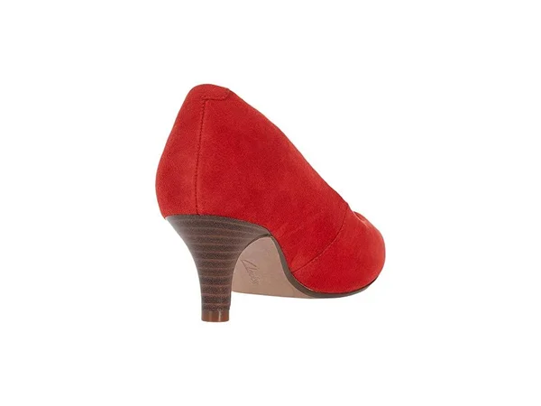 Clarks Linvale Jerica Pump, Women's, Red Suede, Size 7, Pumps