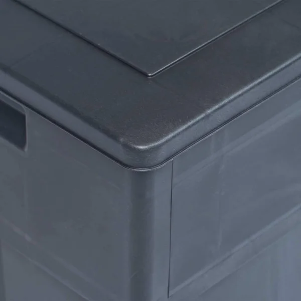 vidaXL Garden Storage Box 84.5 Gal Black