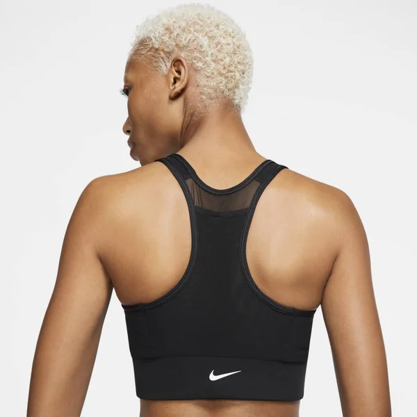 Nike Women's Swoosh Pocket Sports Bra, Small, Black