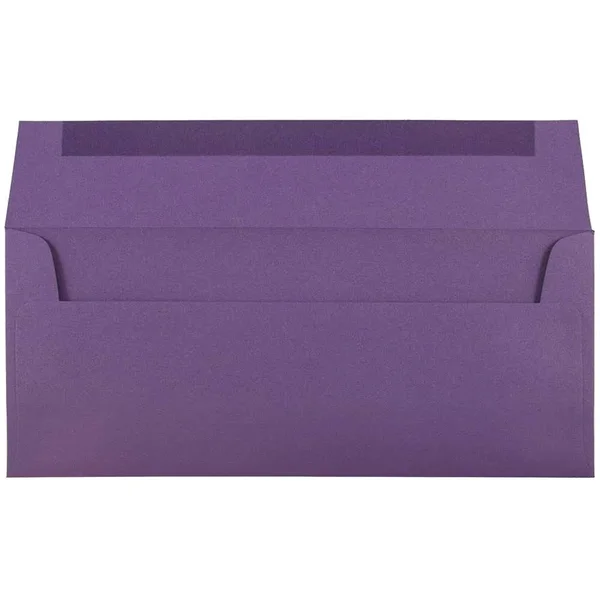 Jam Paper #10 Business Envelopes, 4 1/8 x 9 1/2, Dark Purple, 1000/Carton (563912516B)