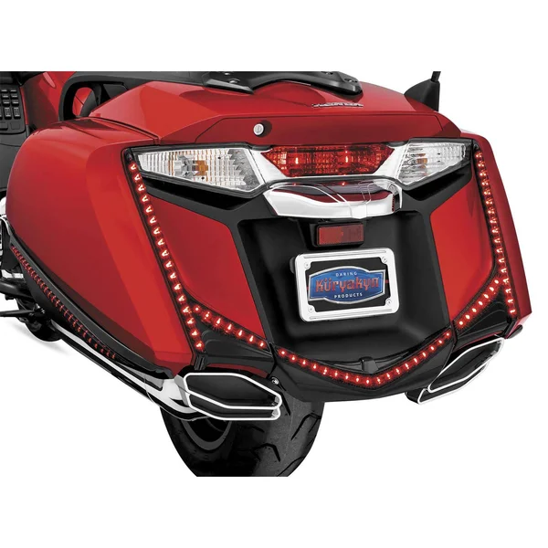 Kuryakyn 3248 LED Rear Fender Tip - Gloss Black with Smoke Lens