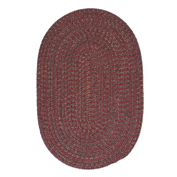 Colonial Mills Hillsdale Braided Reversible Rug USA Made - 3& x 5& Oval - Navy