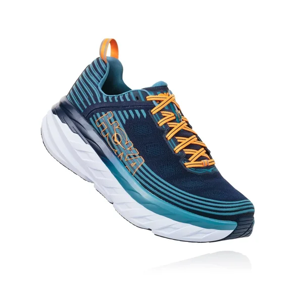 Hoka One One Men's Bondi 6 Running Sneaker - Black Iris/Storm Blue, Size 9.5M