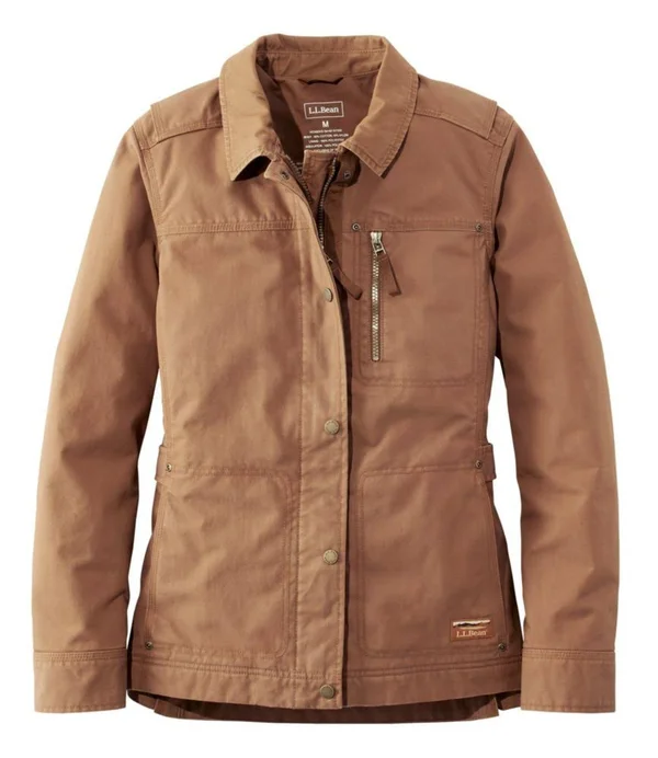 Women's L.L.Bean Utility Jacket Brown Extra Small - L.L.Bean