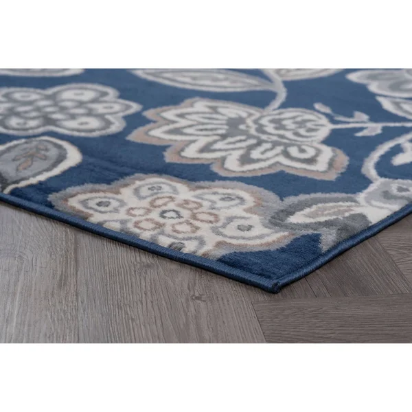Alise Rugs Carrington Transitional Floral Area Rug - 7&10, Ivory