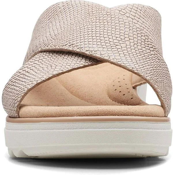 Clarks Women's Collection Jillian Gem Sandals - Beige Lizard