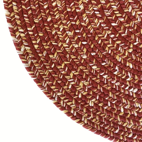 Capel Rugs Orange Regalia 5& x 8& Oval Team Spirit Braided Rug
