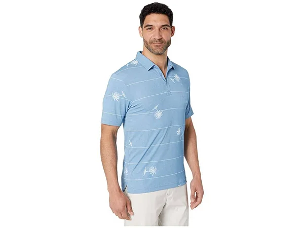 TravisMathew Baumen Around Polo Heather Blue, S