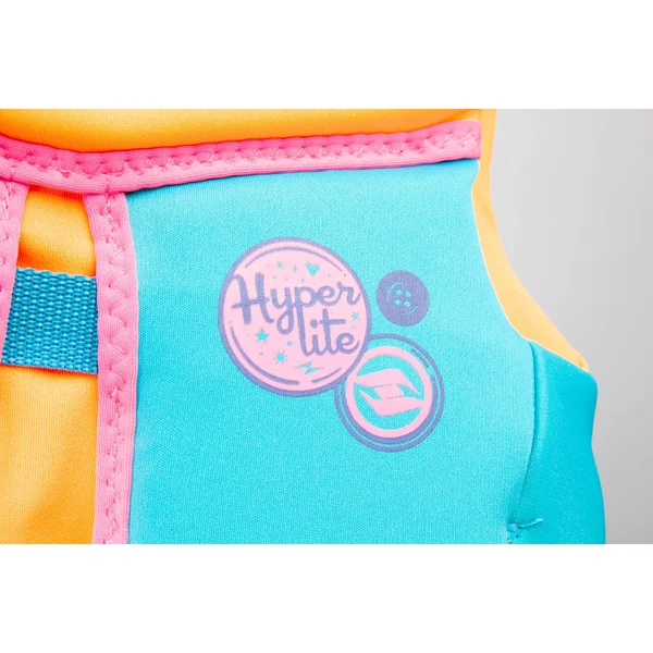 Hyperlite Colorful Girl's Child Indy Watersport Life Jacket Vest, Uscg Approved, One size, Pink/Teal