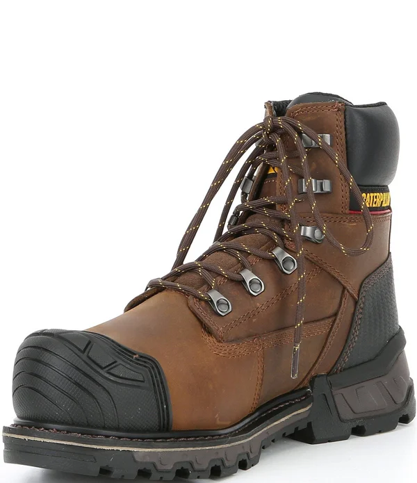 Caterpillar Men's 6 in. Excavator XL Waterproof Composite Toe Work Boots - Brown, 11