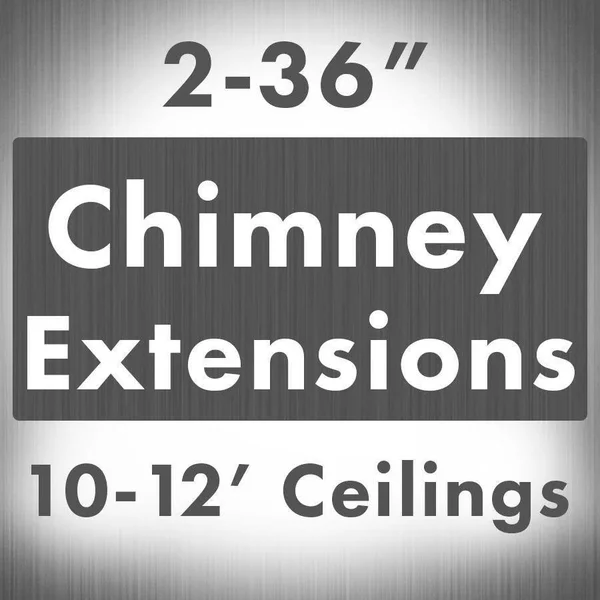 ZLINE 2-36x22 Chimney Extensions for 10 ft. to 12 ft. Ceilings (2PCEXT-455/476/477/667/697)