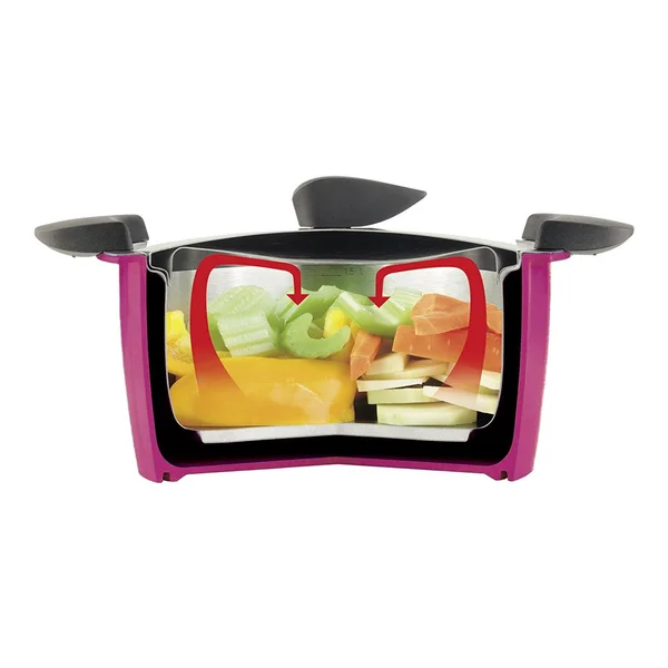 Kuhn Rikon Hotpan Dutch Oven, Stainless Steel, Fuchsia, 4.5 Litre/26 cm