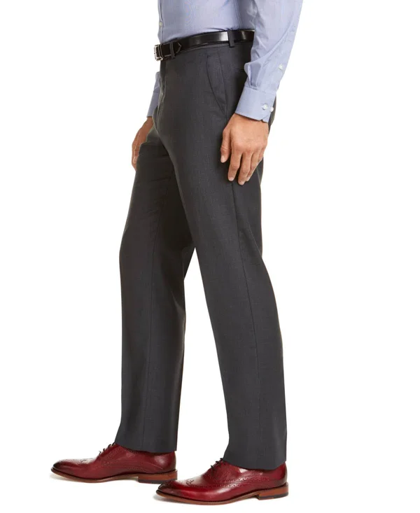 Lauren Ralph Lauren Men's Classic-Fit UltraFlex Stretch Flat Front Suit Pants - Blue Windowpane