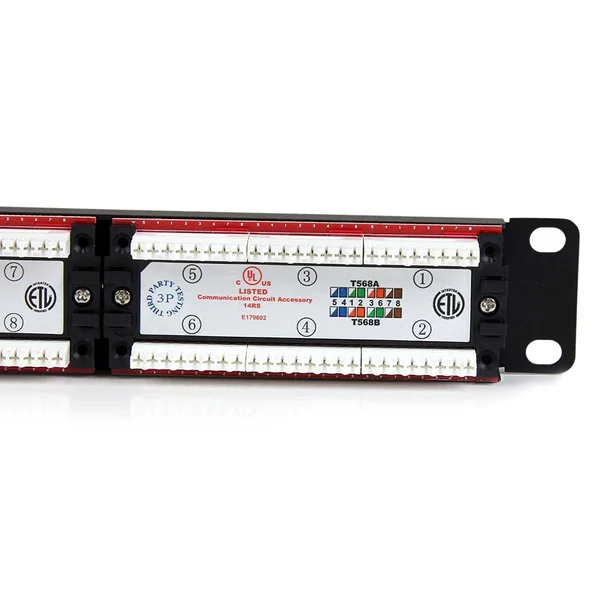 StarTech.com PANELHU24 24 Port 0.5U Rackmount Cat5e Patch Panel