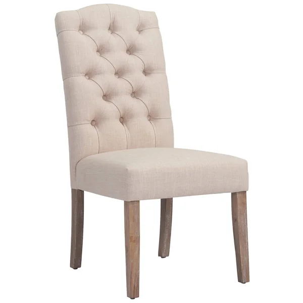 Lucian Button Tufted Side Chair- Set of 2 - Grey, One Size
