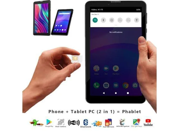 Indigi 2-in-1 7inch Android 4.4 (3G Factory Unlocked) 2-in-1 Smartphone + TabletPC ATu0026T/T-Mobile (Black)