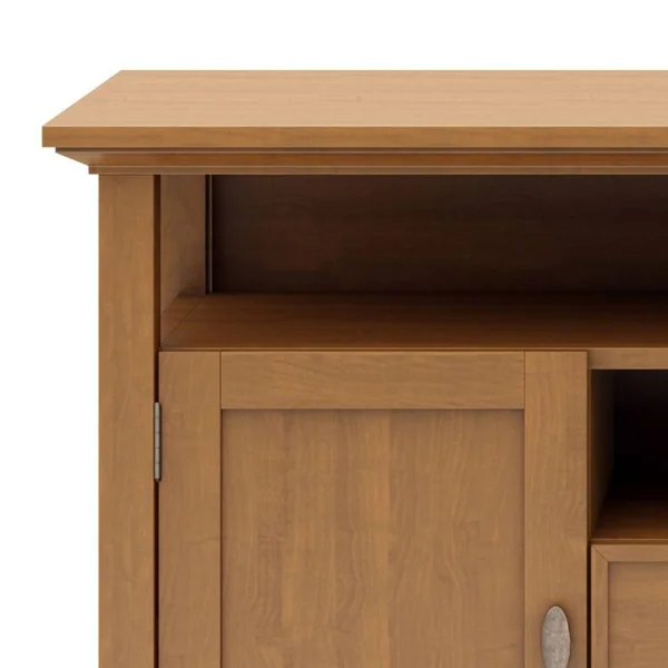 Simpli Home Redmond Tall TV Media Stand - Light Golden Brown