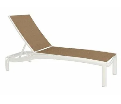 Kor Reclining Chaise Lounge Tropitone Frame Color: Shell - Seat Color: Cascade